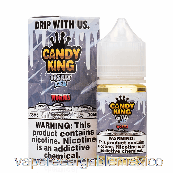 Vape Recargable Gusanos Helados - Candy King Con Sal - 30ml 50mg